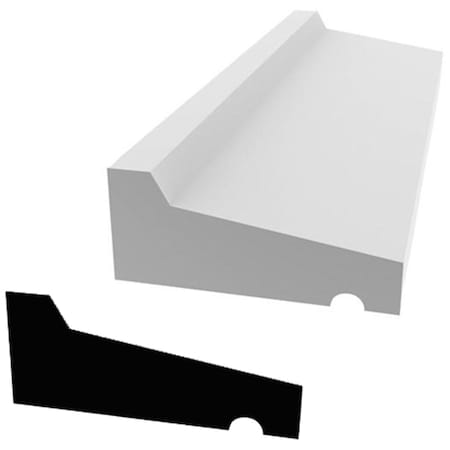 Ekena Millwork LWM187 - 2"H x 5/8"P x 96"L Drip Cap Moulding, PVC LWM187X96SWPV